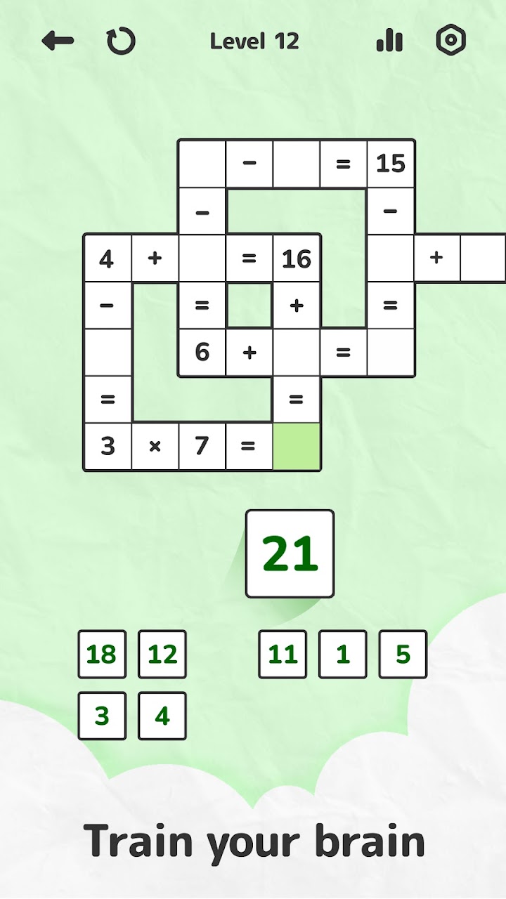 Math Crossword — Number puzzle screenshot